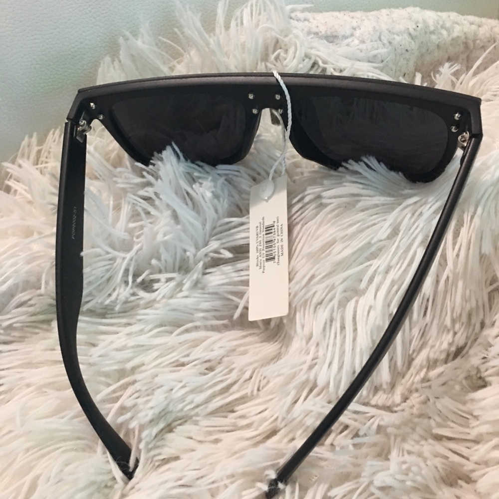 Black flat top oversized sunglasses - Picture 5 of 7